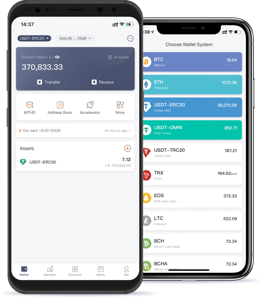 比特派钱包多链资产管理界面示意